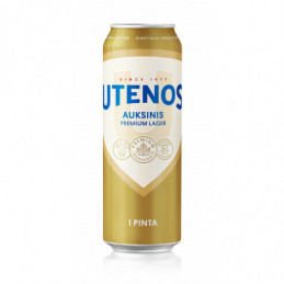 Alus Utenos Auksinis (5%), 568 ml