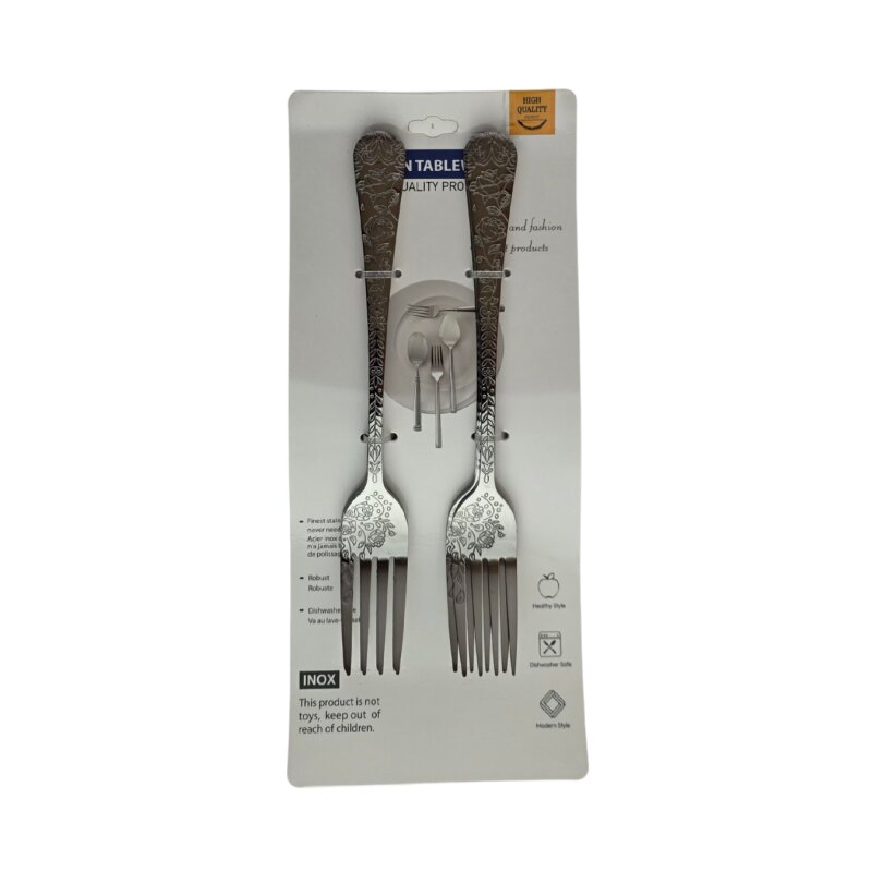 Šakutės nerūdijančio plieno 6vnt. 3310