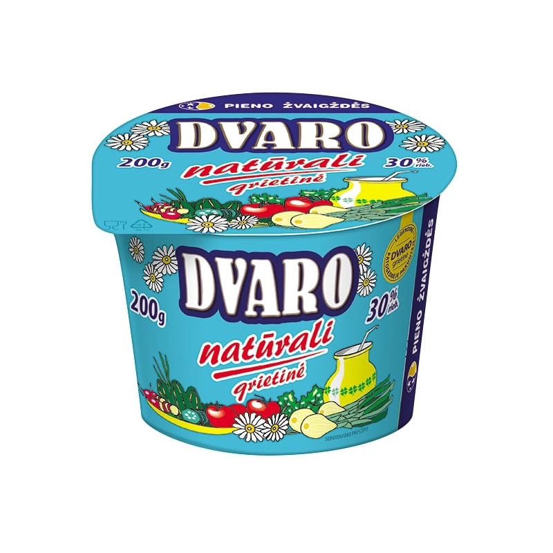 DVARO grietinė 30% rieb., 200g