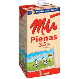 Pienas MŪ 3.5% rieb., 1l
