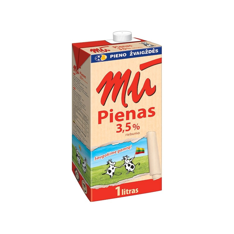 Pienas MŪ 3.5% rieb., 1l