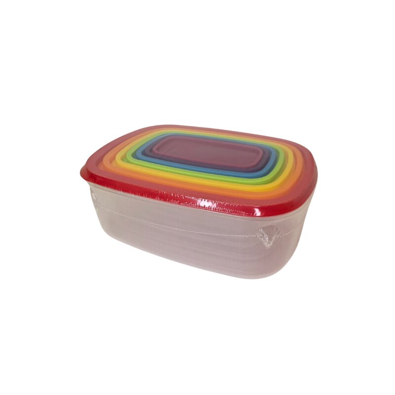 Plastikiniai indeliai su dangteliais 7vnt  026983