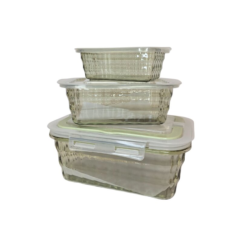 Plastikiniai indeliai su dangteliais 3vnt  021717