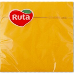 Servetėlės RŪTA geltonos 33*33cm 20vnt 3 sluoksnių