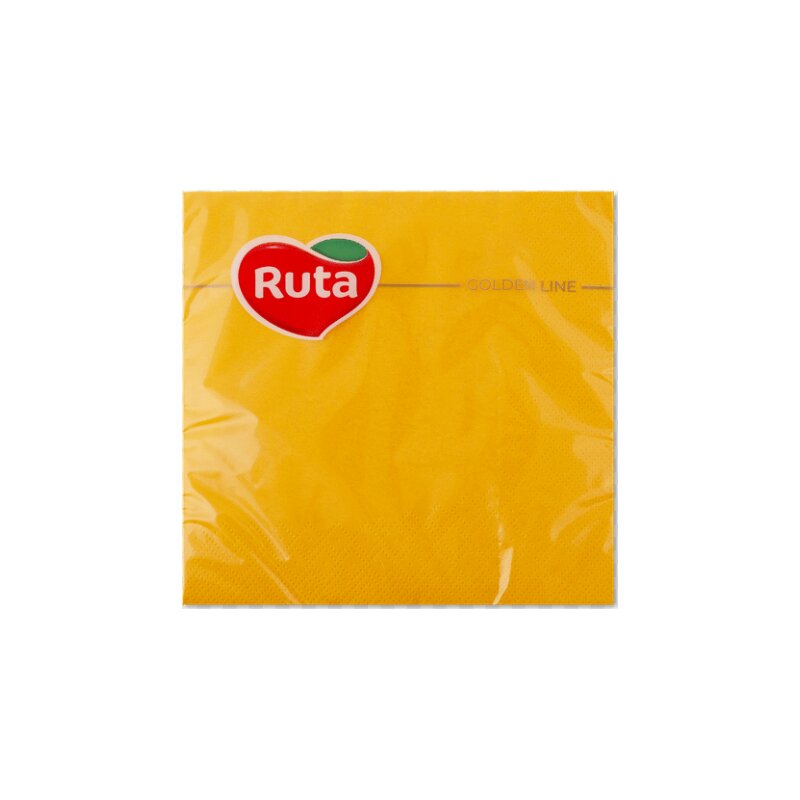 Servetėlės RŪTA geltonos 33*33cm 20vnt 3 sluoksnių