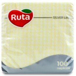 Servetėlės RŪTA geltonos 24*24cm 100vnt