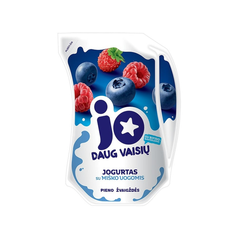 Jogurtas  JO su miško uogomis ir bifidobakterijomis 2,4% rieb.,  900g