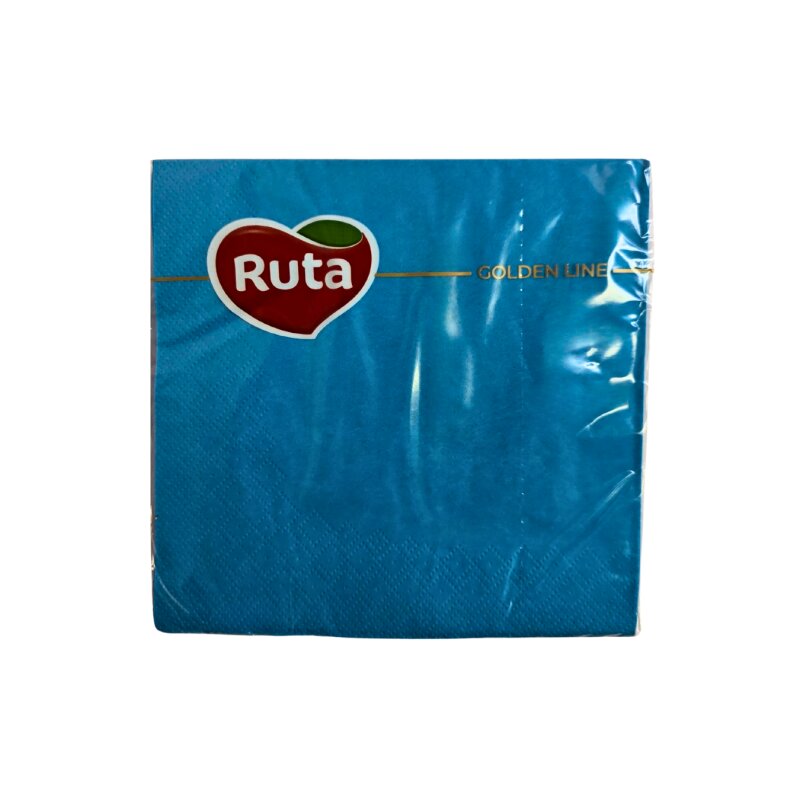 Servetėlės RŪTA mėlynos 33*33cm 20vnt 3 sluoksnių