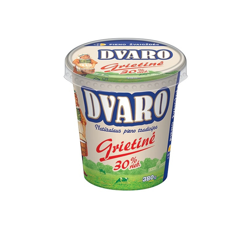 DVARO grietinė, 30% rieb., 380g