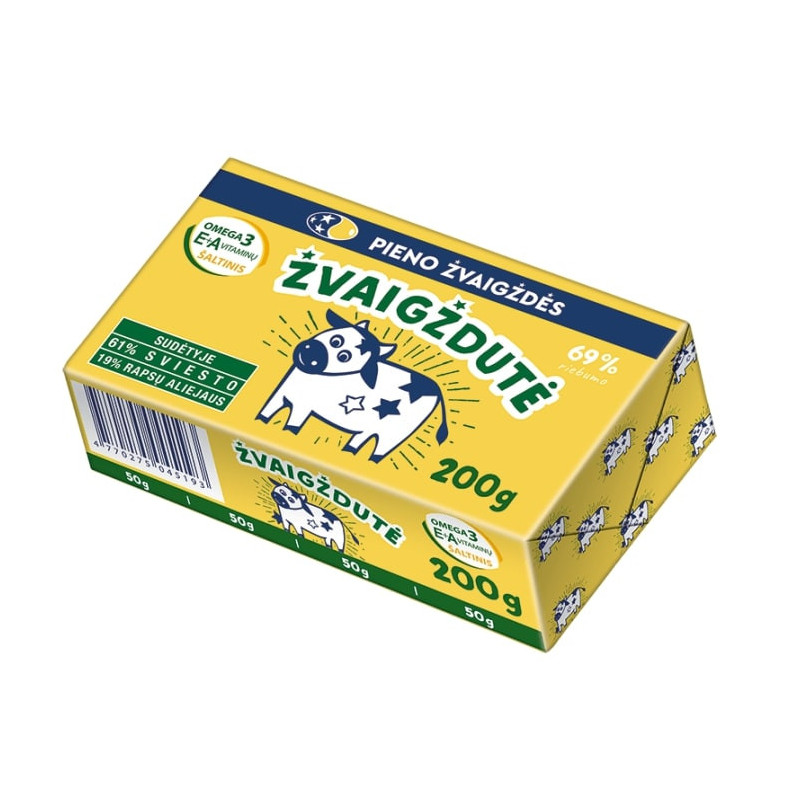 Tepiųjų riebalų mišinys ŽVAIGŽDUTĖ 69% rieb., 200g