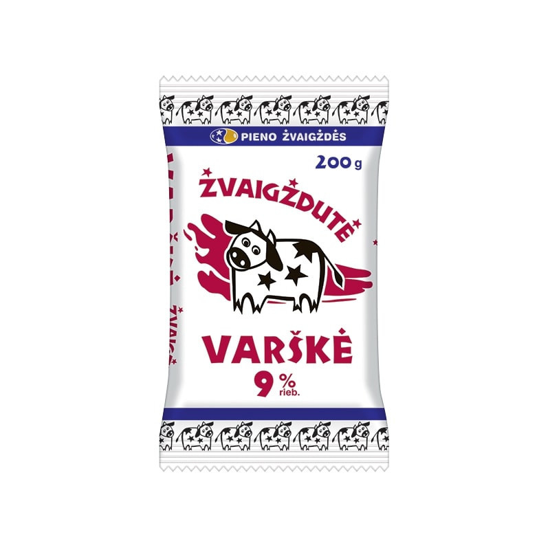 Pusriebė varškė "Žvaigždutė"  200g, 9% riebumo