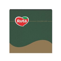 Servetėlės RŪTA tamsiai žalios 33*33cm 20vnt 3 sluoksnių