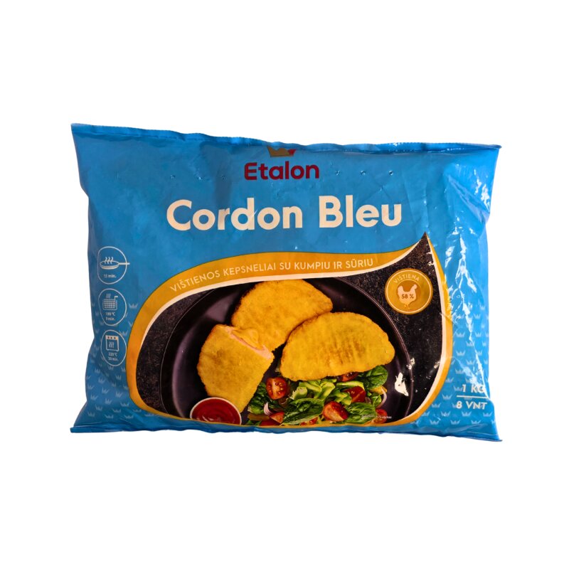 Šaldyti vištienos kepsneliai''Cordon Bleu''su kumpiu ir sūriu,1kg