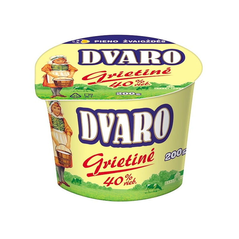 DVARO grietinė 40% rieb., 200g