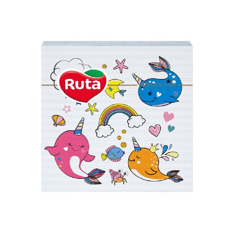 Servetėlės RŪTA Pasaka 33*33cm 20vnt 3 sluoksnių