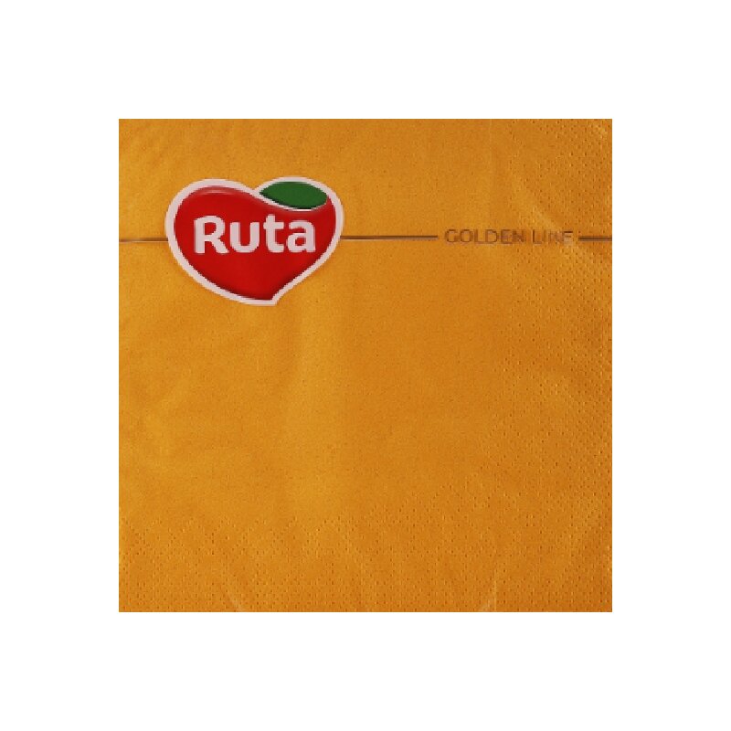 Servetėlės RŪTA oranžinės 33*33cm 20vnt 3 sluoksnių