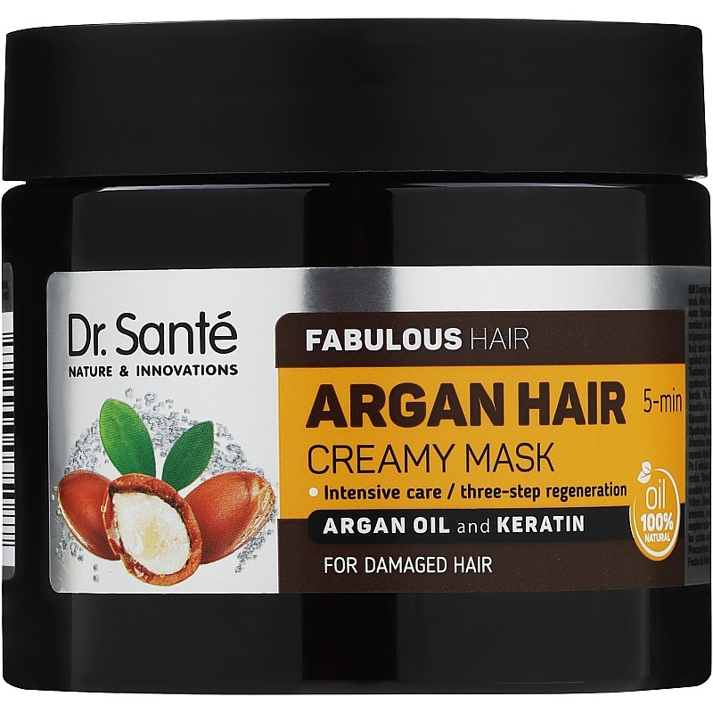 Kreminė plaukų kaukė 300ml su argano aliejumi ir keratinu