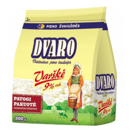 Pusriebė DVARO varškė 200g, 9% riebumo