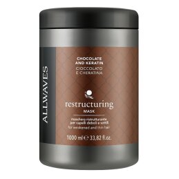 Atstatomoji plaukų kaukė  Allwaves  Šokoladas ir keratinas 1l