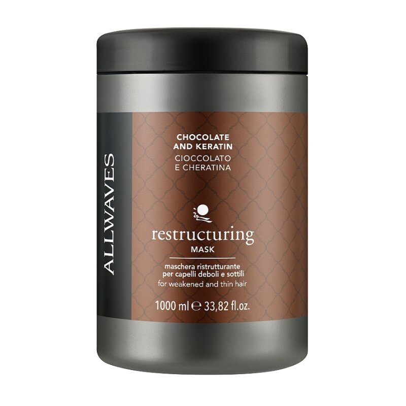 Atstatomoji plaukų kaukė  Allwaves  Šokoladas ir keratinas 1l