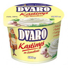 DVARO kastinys su česnakais, 30% rieb., 180g