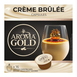 Kavos kapsulės  Aroma Gold  Creme brulee 256g krembriulė skonio
