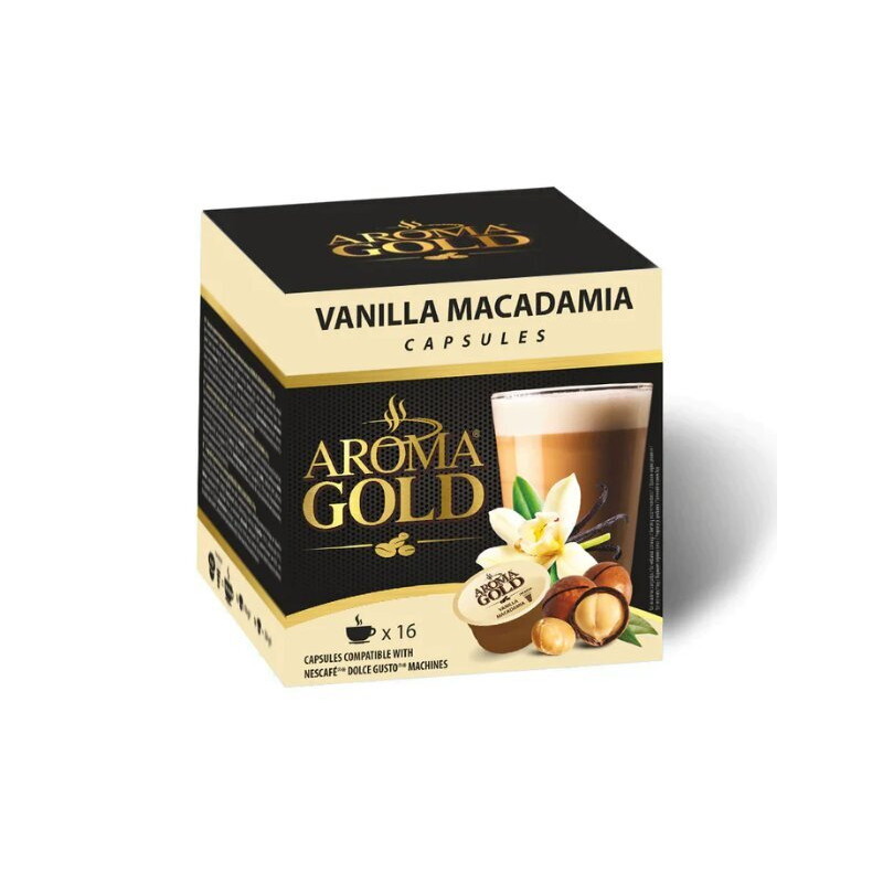 Kavos kapsulės  Aroma Gold  Vanilla Macadamia, 16vnt 256g