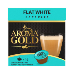 Kavos kapsulės  Aroma Gold  Flat white, 16vnt /187,2g