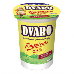 Rūgpienis DVARO 2.5% rieb., 450g