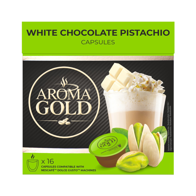 Kavos kapsulės  Aroma Gold  White Chocolate Pistacio, 16vnt 256g