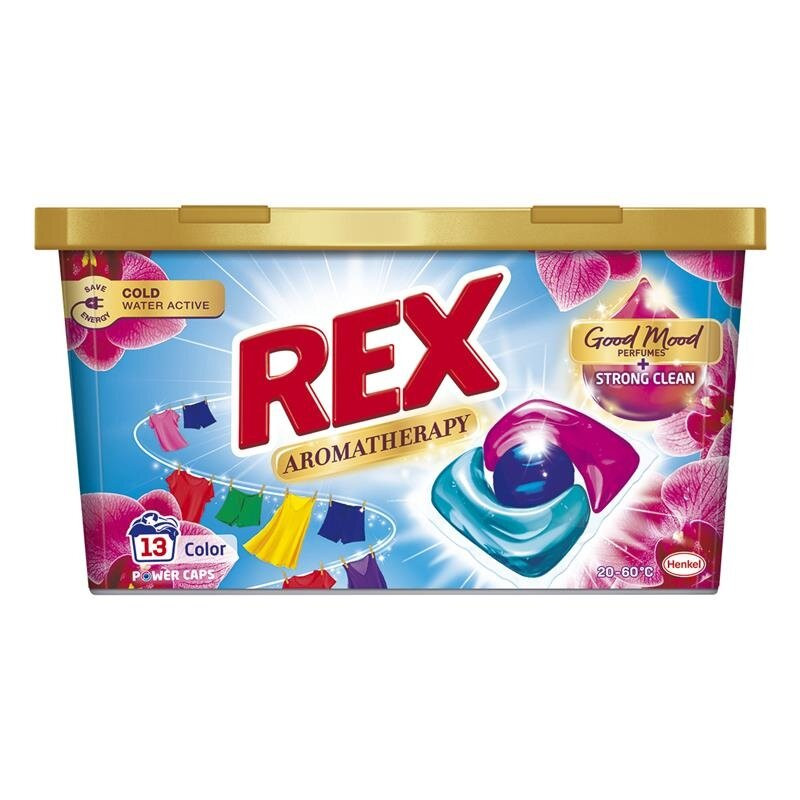 Skalbimo kapsulės REX Aromatherapy Color 13x12g