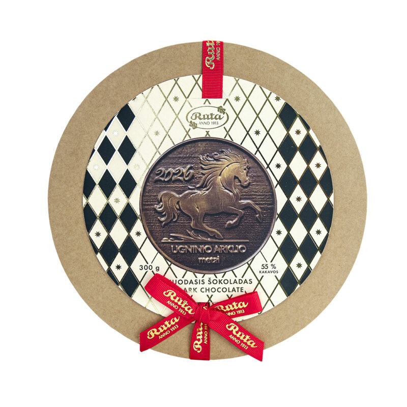 Reljefinis juodasis šokoladas (55 proc.)  Ugninio Arklio Metai , 300g
