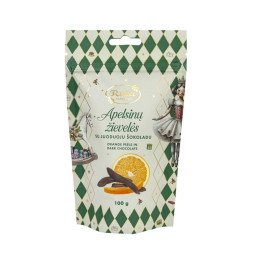 Apelsinų žievelės su juoduoju šokoladu  100g