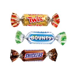 Šokoladiniai saldainiai Bounty, Snickers
