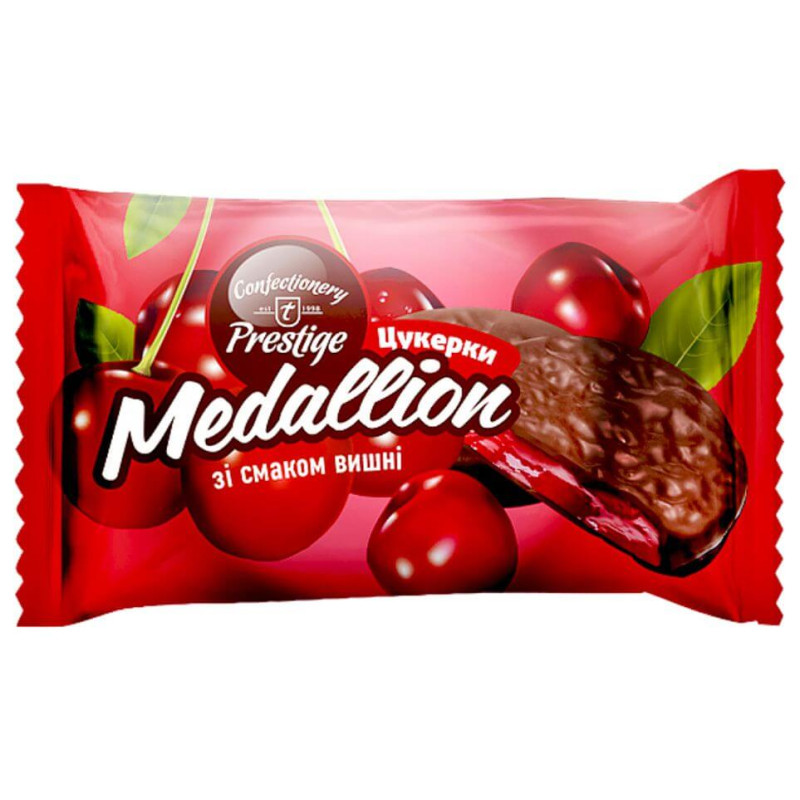 Saldainiai  Medalionai  vyšnių skonio, 1kg