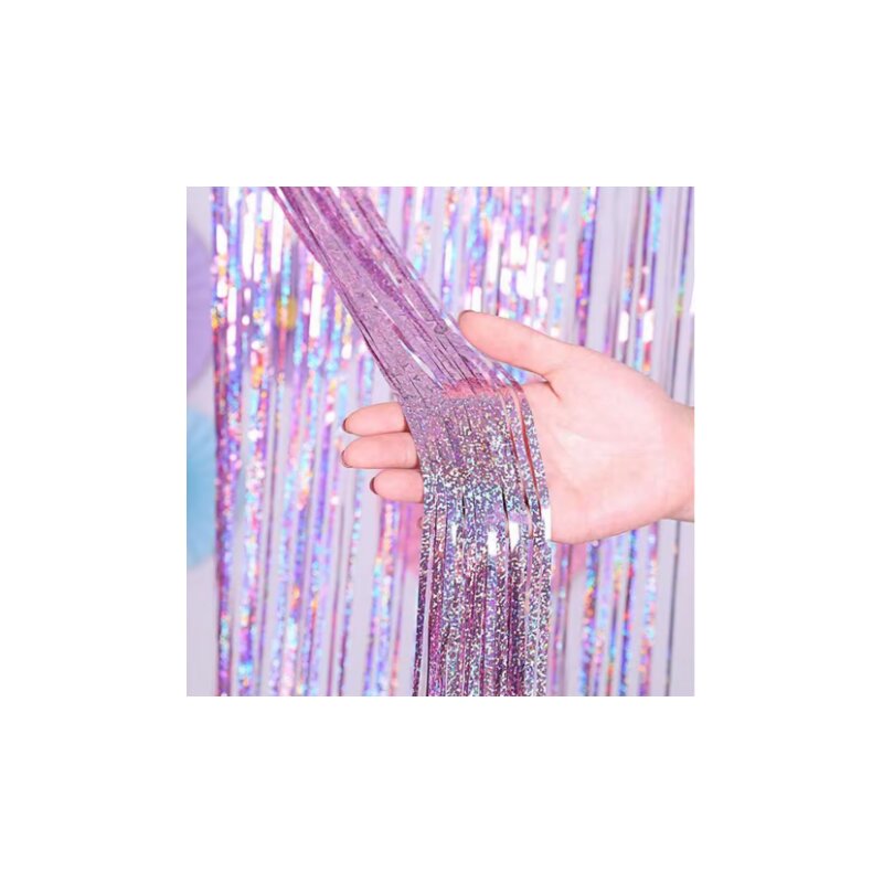 Dekoratyvinė užuolaida lietutis, blizgi, 100x200cm 3102