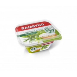 RAMBYNO tepamas lydytas sūrelis 175g, 50% rieb. su žalumynais