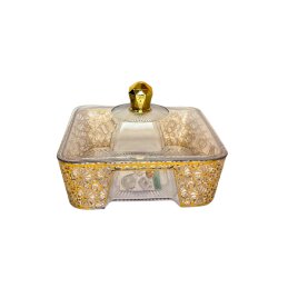 Plastikinė serviravimo lėkštė su dangčiu 16*14*6cm 066753