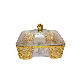 Plastikinė serviravimo lėkštė su dangčiu 19.5*16.5*6.5cm 066754