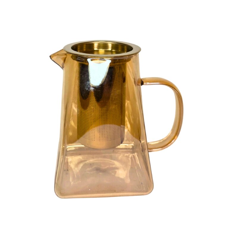 Stiklinis arbatinukas su nerūdijančio plieno nuspaudžiamu sieteliu 950ml 4305