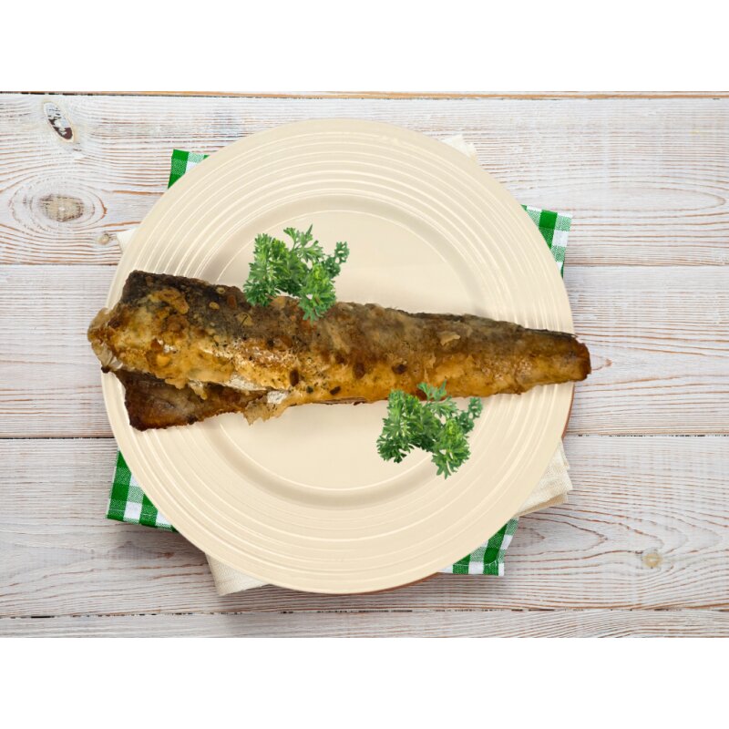 Kepta jūros lydeka su kaulu