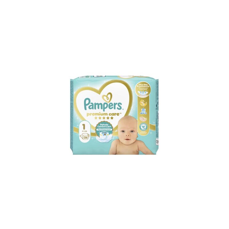 Sauskelnės Pampers Premium Care  2-5kg 26vnt