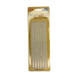 Klijų lazdelės pistoletui 6vnt. 1,1*20cm skaidrus 011401