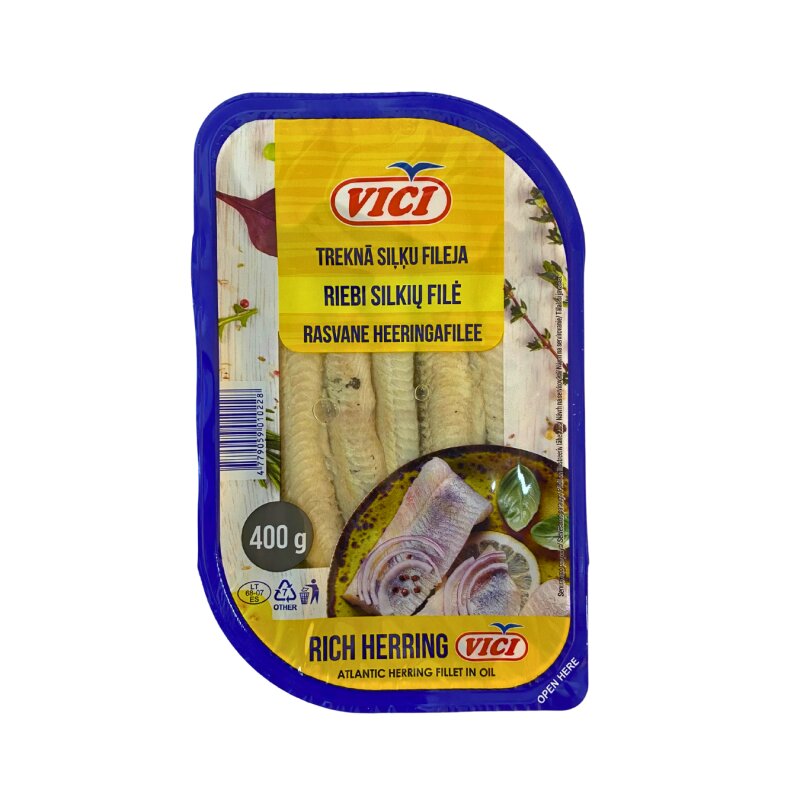 Silkių filė  Riebi  aliejuje 400g