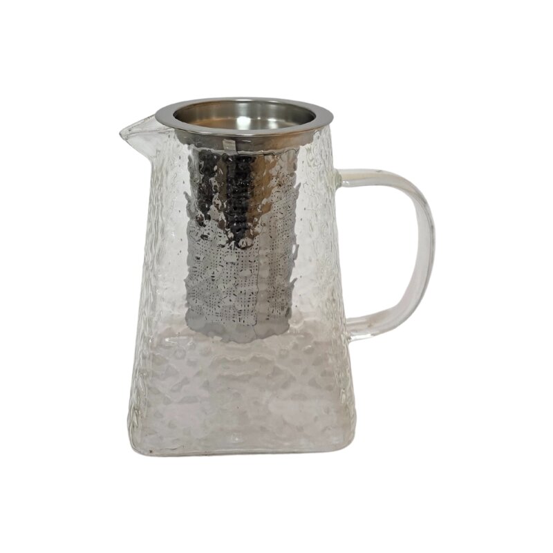 Stiklinis arbatinukas nerūdijančio plieno sieteliu  950ml.4302