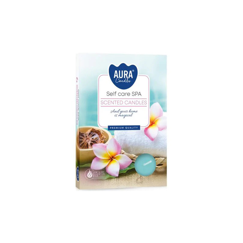 Plauk.žvakutės 6vnt Self care SPA