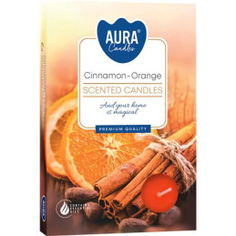 Plauk.žvakutės 6vnt Cinnamon-Orange