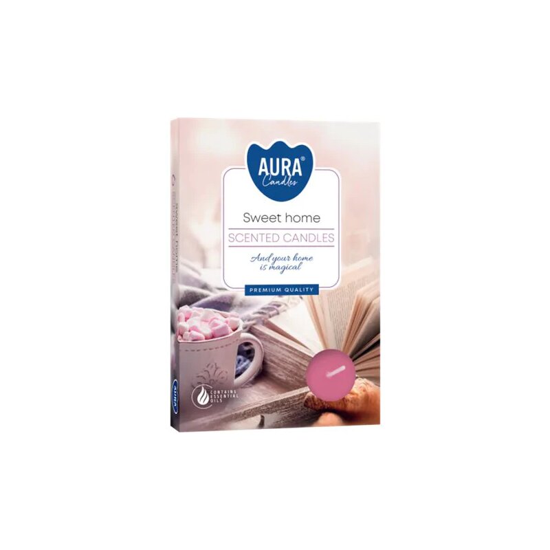 Plauk.žvakutės 6vnt Sweet home