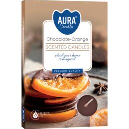 Plauk.žvakutės 6vnt  Chocolate-Orange