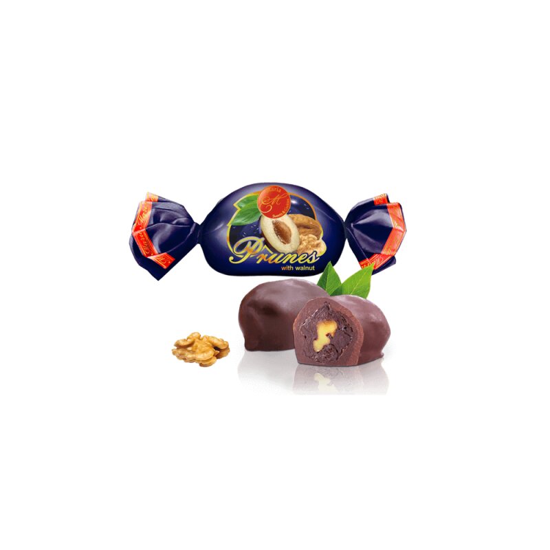 Saldainiai  Slyva  su graikiškais riešutais